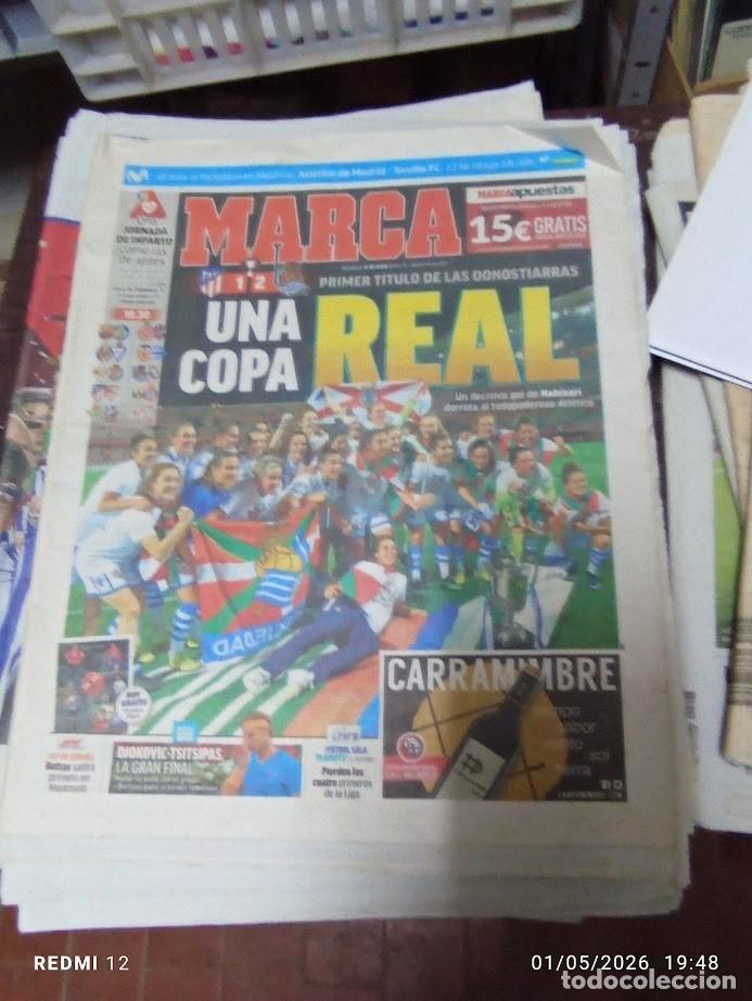 Coleccionismo deportivo: MARCA 12-05-2019 / REAL SOCIEDAD DE FUTBOL FEMENINO / UNA COPA REAL