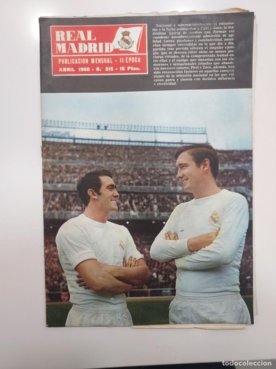Coleccionismo deportivo: REVISTA REAL MADRID 1968 215. PIRRI ZOCO. PARTIDOS BETIS SABADELL CORDOBA ELCHE SPARTA PRAGA