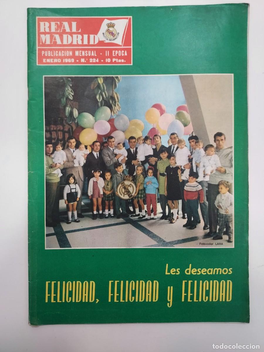 Coleccionismo deportivo: REVISTA REAL MADRID 1969 224. NAVIDAD. PARTIDOS GRANADA ELCHE ZARAGOZA MALAGA RAPID VIENA. CANTERA
