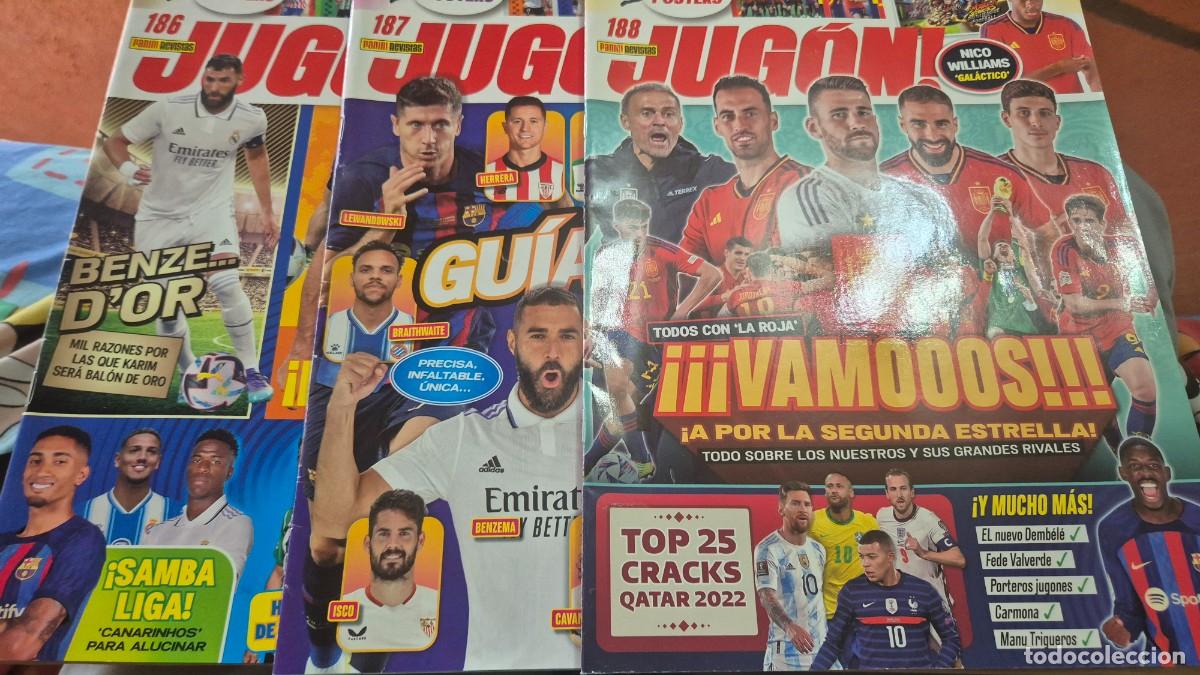 Collezionismo sportivo: LOTE DE 3 REVISTAS JUGON N&ordm; 186, 187, 188. SOLO REVISTA CON LOS POSTERS