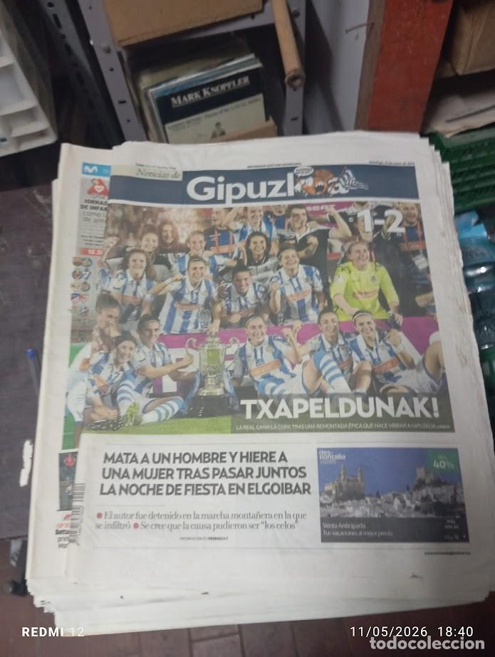 Coleccionismo deportivo: NOTICIAS DE GIPUZKOA 12-04-2019 REAL SOCIEAD DE FUTBOL FEMENINO TXAPELDUNAK