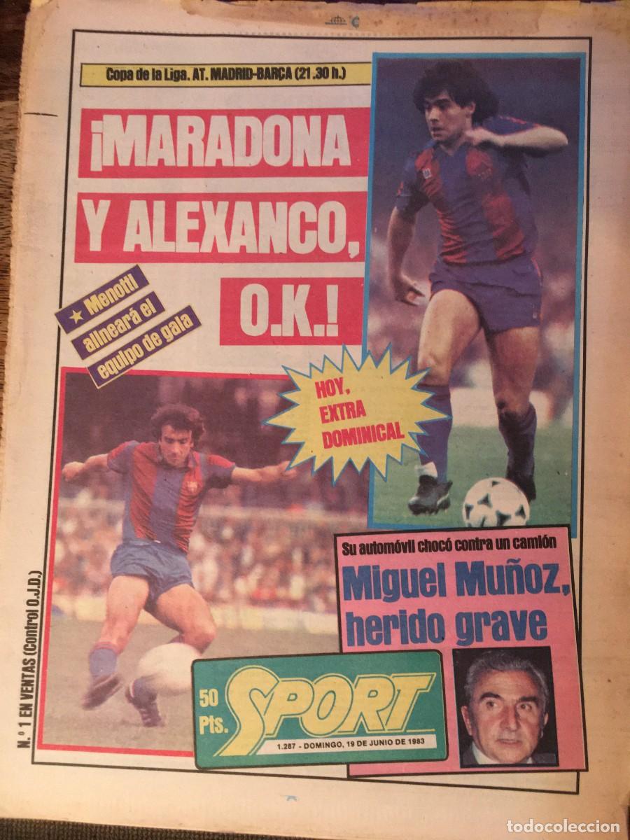 Coleccionismo deportivo: FC Barcelona 82-83. Maradona, Schuster. Sport