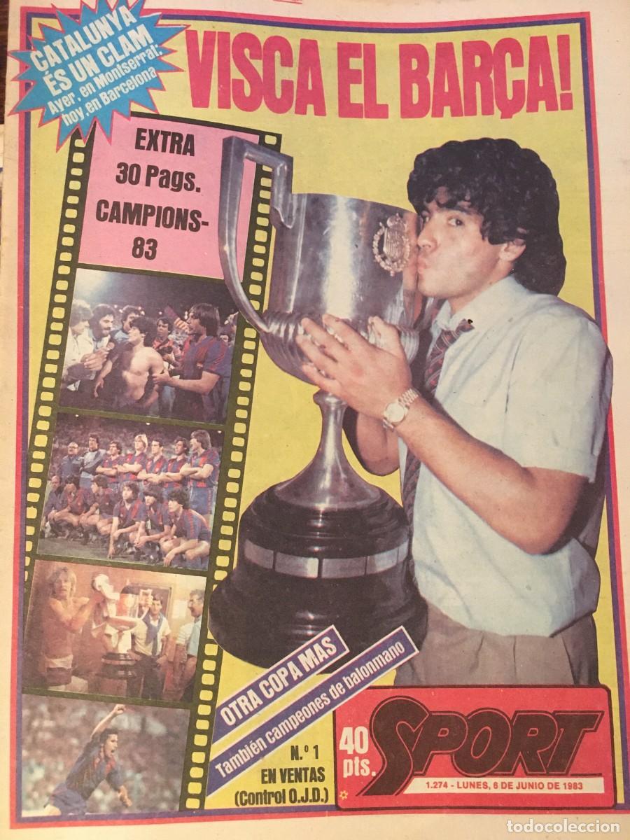 Coleccionismo deportivo: FC Barcelona 82-83. Maradona, Schuster. Sport