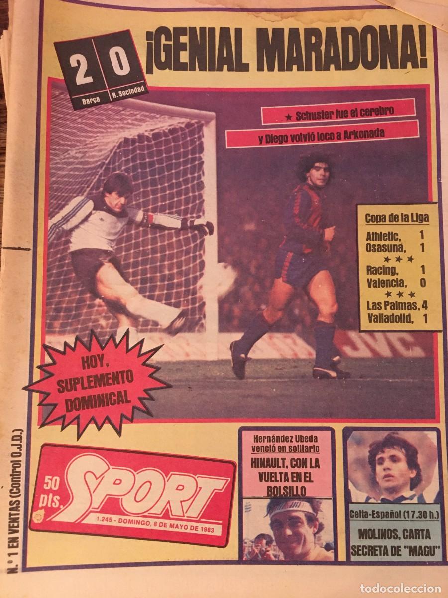 Coleccionismo deportivo: FC Barcelona 82-83. Maradona, Schuster. Sport