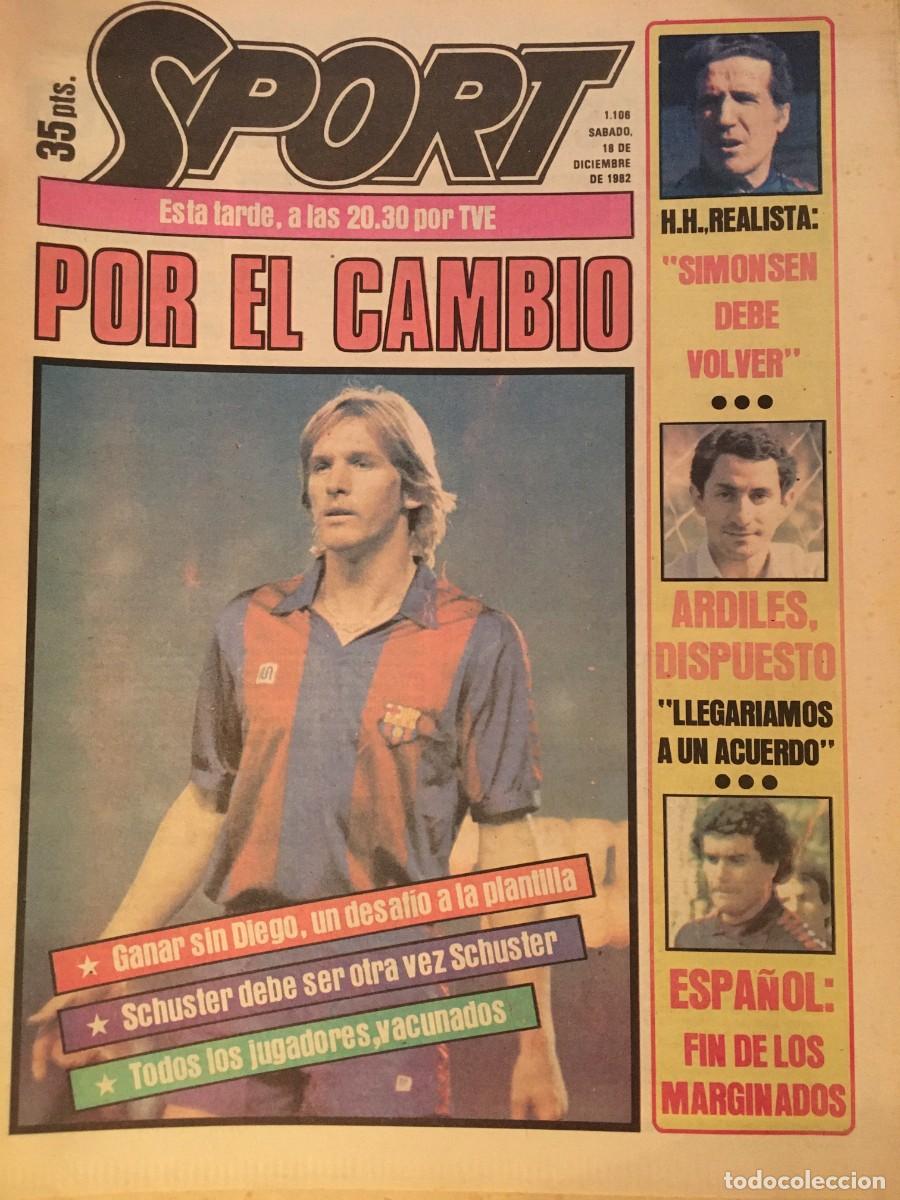 Coleccionismo deportivo: FC Barcelona 82-83. Maradona, Schuster. Sport