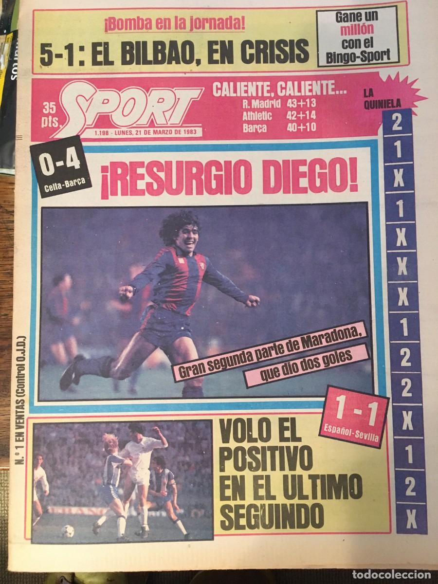Coleccionismo deportivo: FC Barcelona 1982-83. Maradona-Schuster. Sport