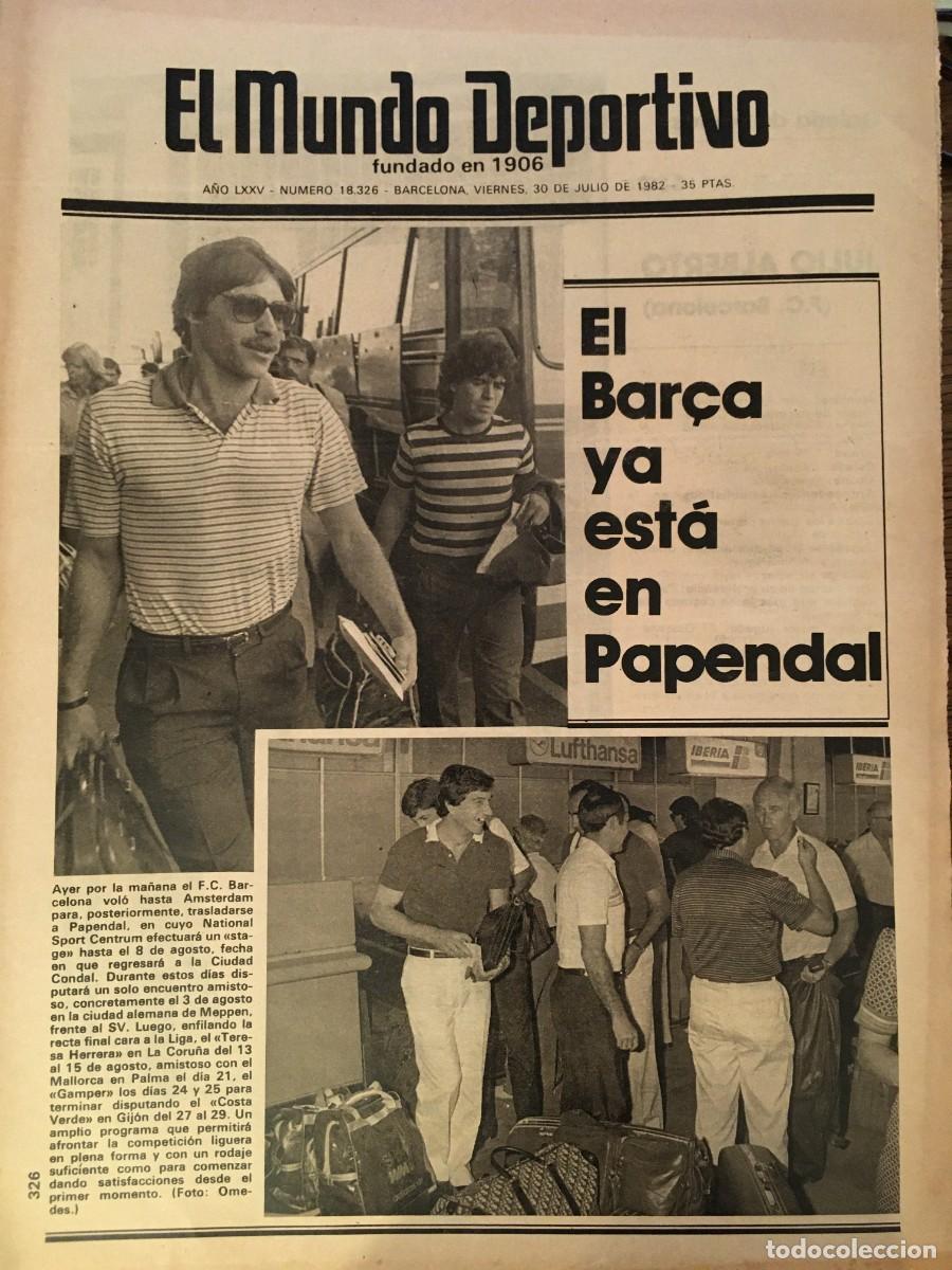 Coleccionismo deportivo: FC Barcelona 1982-83. Maradona-Schuster. Mundo deportivo