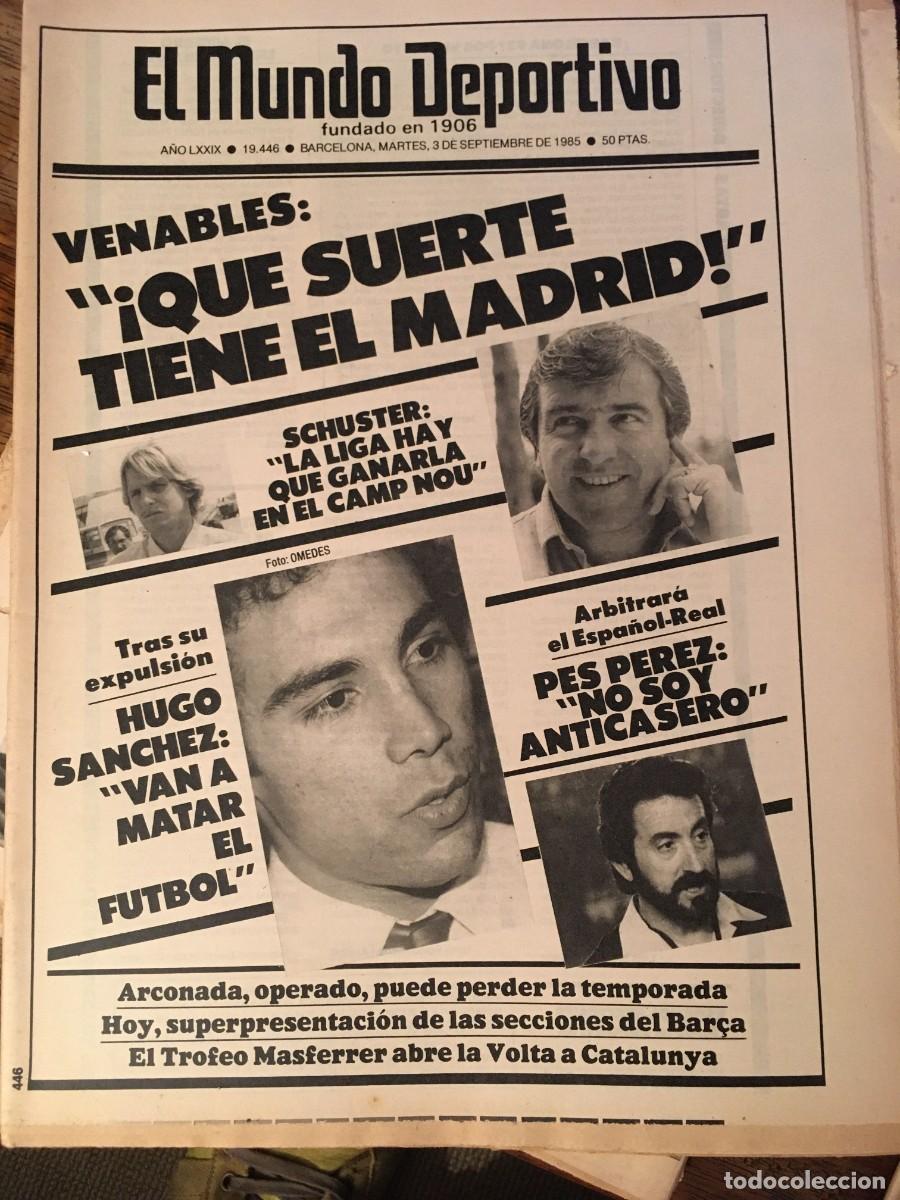 Sports collectibles: FC Barcelona 1985-86 Bar&ccedil;a. Schuster, Venables. Mundo Deportivo
