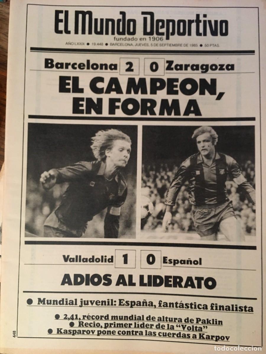 Sammelleidenschaft Sport: FC Barcelona 1985-86 Bar&ccedil;a. Schuster, Venables. Mundo Deportivo