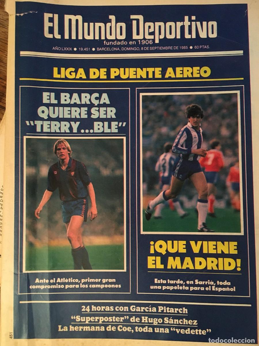 Sammelleidenschaft Sport: FC Barcelona 1985-86 Bar&ccedil;a. Schuster, Venables. Mundo Deportivo