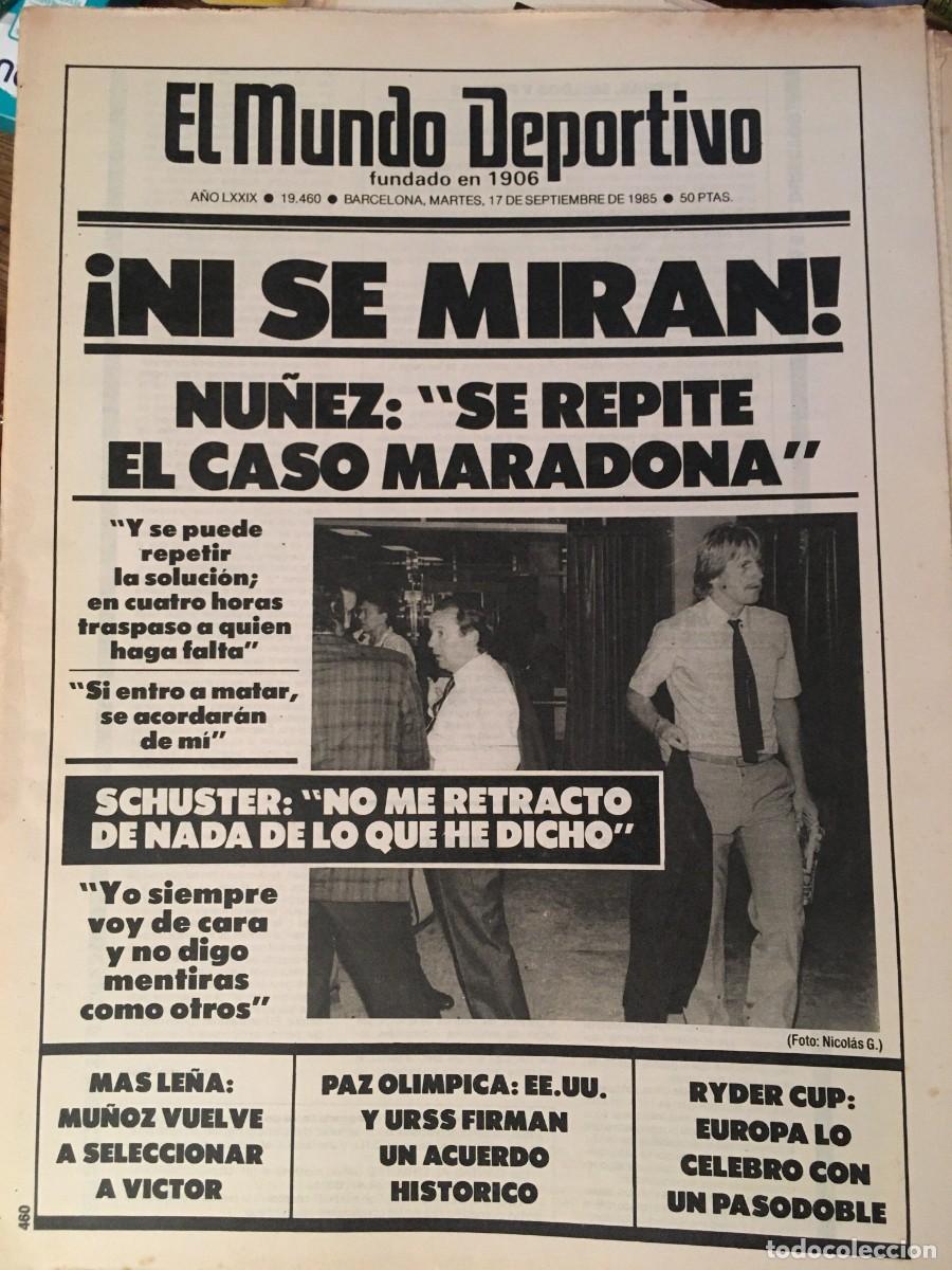 Coleccionismo deportivo: FC Barcelona 1985-86 Bar&ccedil;a. Schuster, Venables. Mundo Deportivo