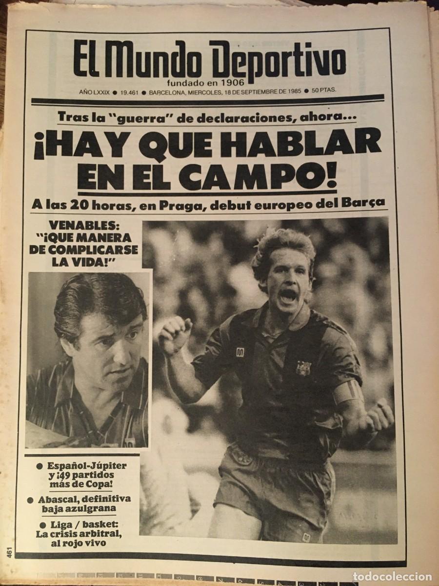 Coleccionismo deportivo: FC Barcelona 1985-86 Bar&ccedil;a. Schuster, Venables. Mundo Deportivo
