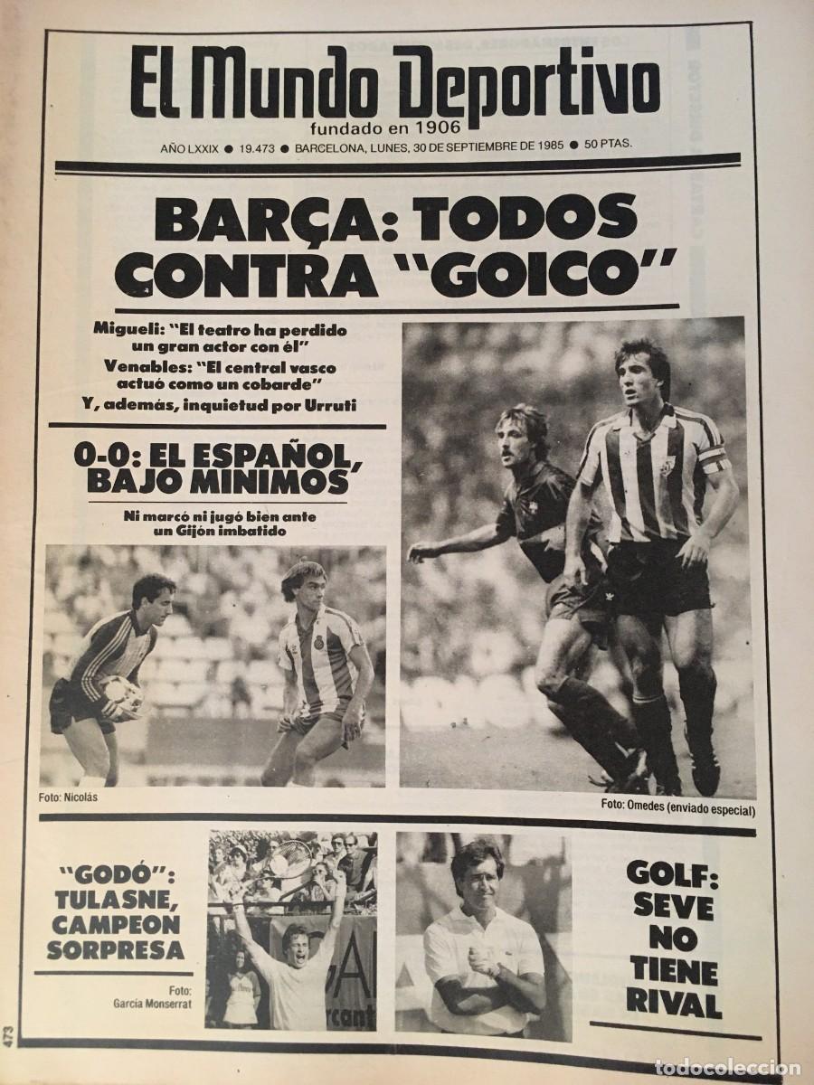 Coleccionismo deportivo: FC Barcelona 1985-86 Bar&ccedil;a. Schuster, Venables. Mundo Deportivo