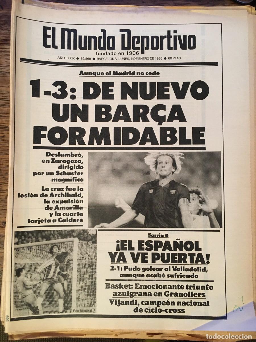 Sammelleidenschaft Sport: FC Barcelona 1985-86 Bar&ccedil;a. Schuster, Venables. Mundo Deportivo