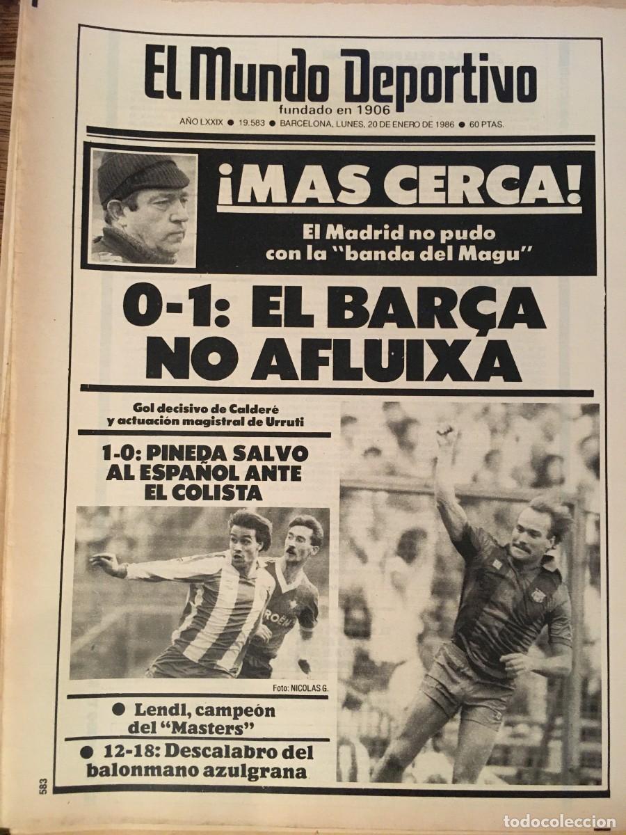 Sammelleidenschaft Sport: FC Barcelona 1985-86 Bar&ccedil;a. Schuster, Venables. Mundo Deportivo