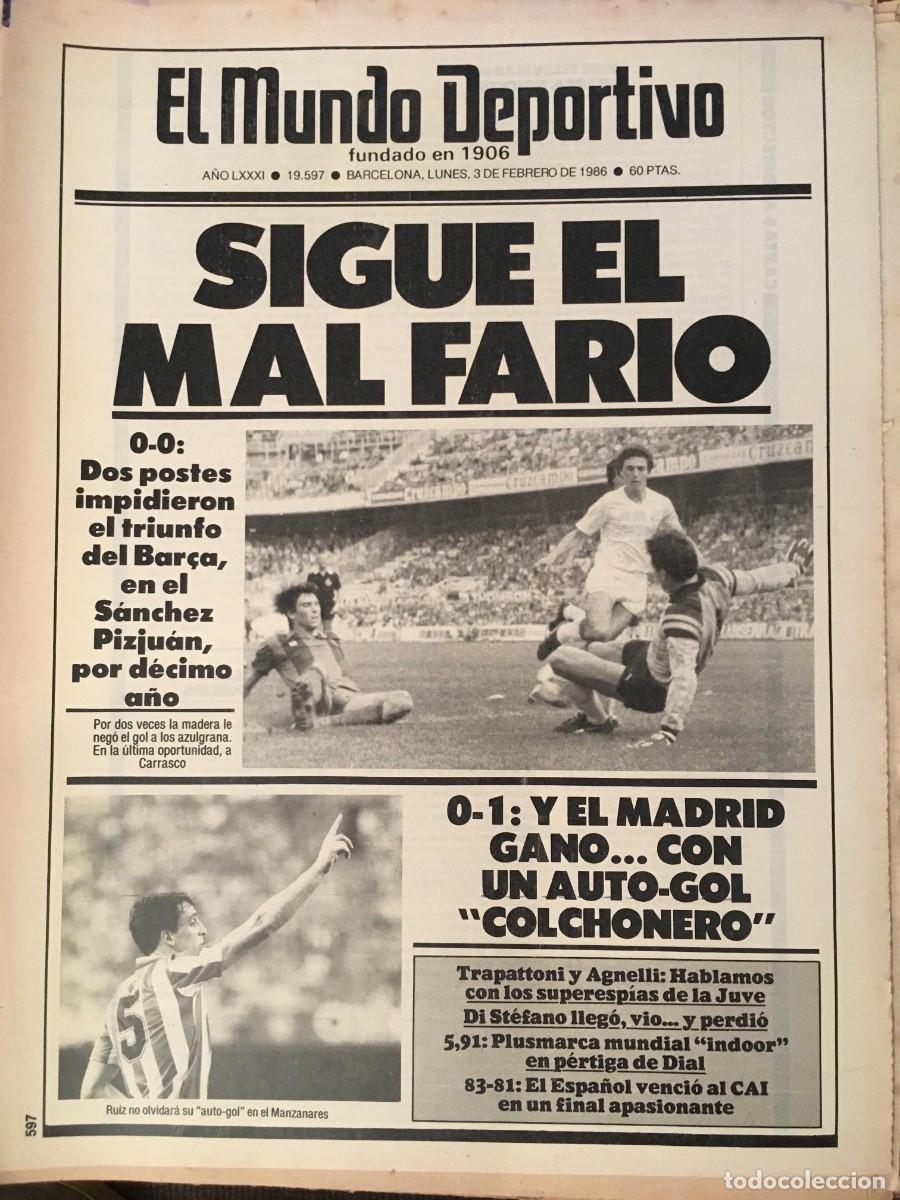 Sammelleidenschaft Sport: FC Barcelona 1985-86 Bar&ccedil;a. Schuster, Venables. Mundo Deportivo