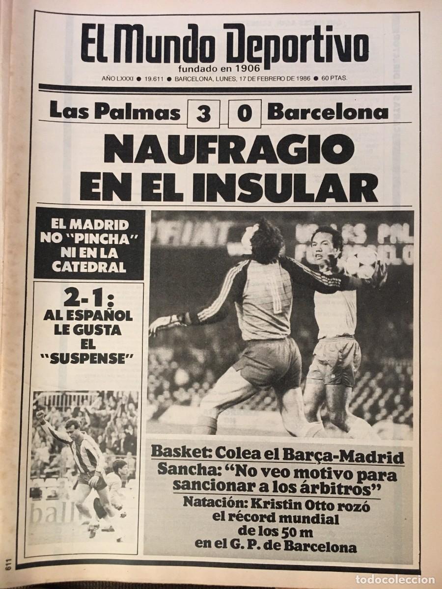 Sports collectibles: FC Barcelona 1985-86 Bar&ccedil;a. Schuster, Venables. Mundo Deportivo