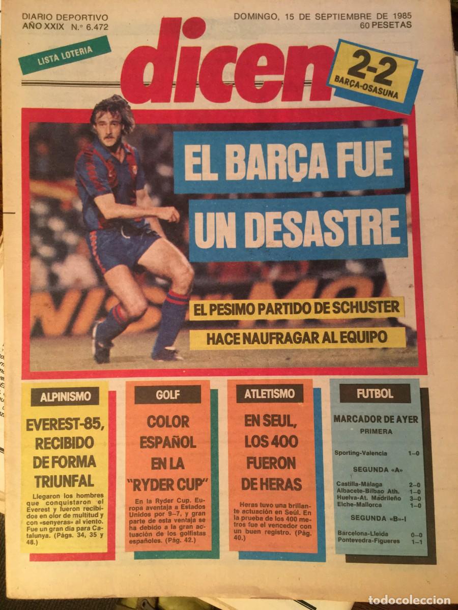 Coleccionismo deportivo: FC Barcelona 1985-86 Bar&ccedil;a. Schuster, Venables. Dicen