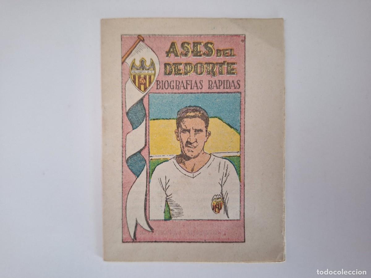 Coleccionismo deportivo: ASES DEL DEPORTE BIOGRAFIAS RAPIDAS JUAN RAMON VALENCIA CLUB DE FUTBOL RV