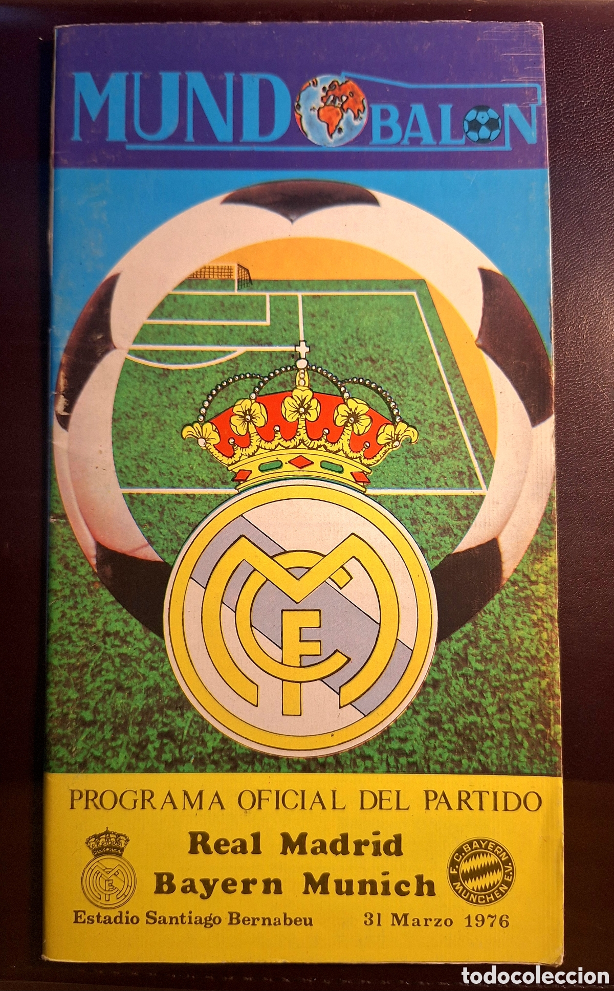 Sammelleidenschaft Sport: Programa real Madrid Bayern de Munich copa Europa 1976