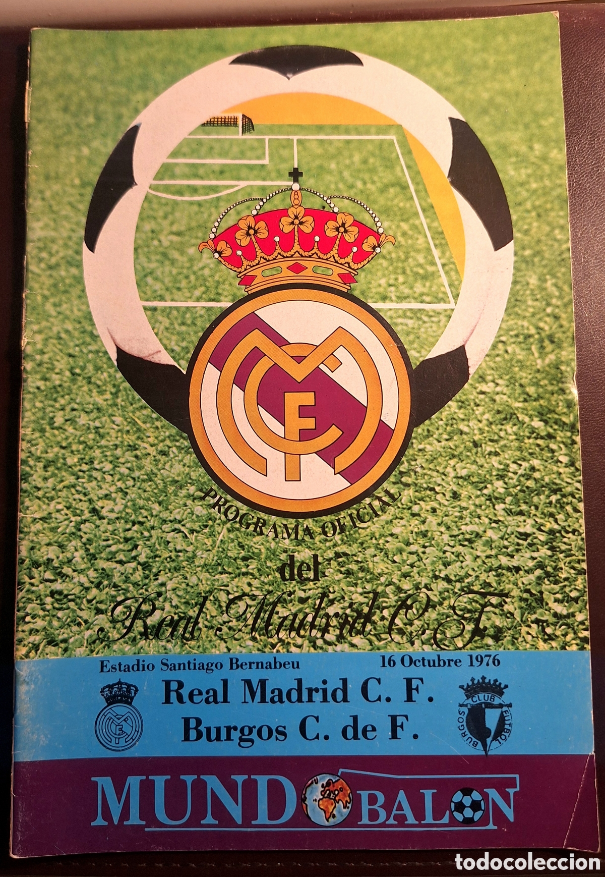 Coleccionismo deportivo: Programa Real Madrid Burgos 1976