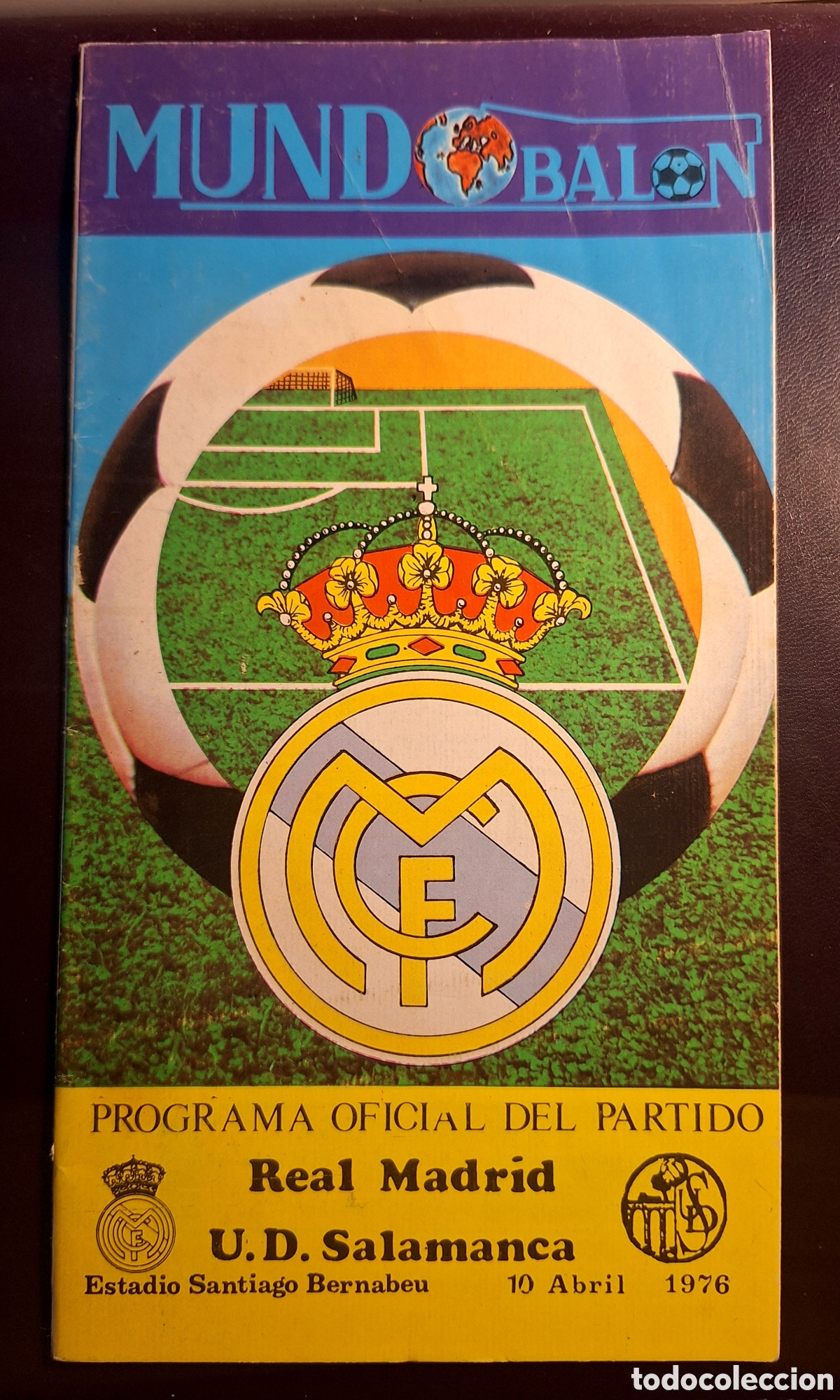 Coleccionismo deportivo: Programa real madrid salamanca 1976