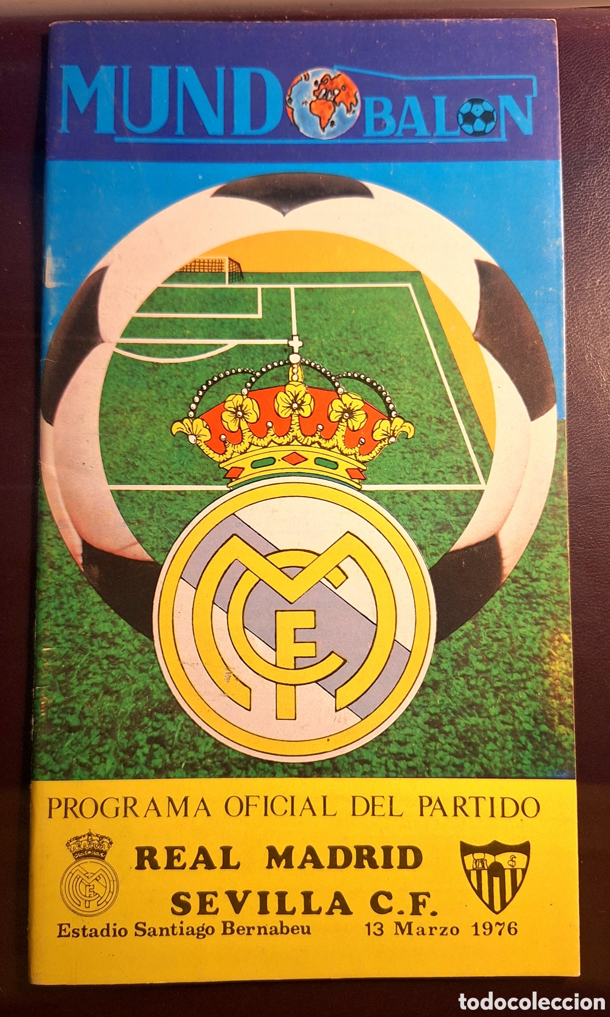 Coleccionismo deportivo: Programa Real Madrid Sevilla 1976