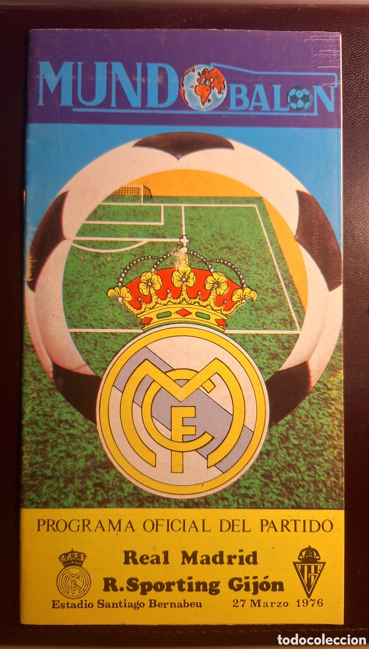 Coleccionismo deportivo: Programa real Madrid Sporting de Gij&oacute;n 1976