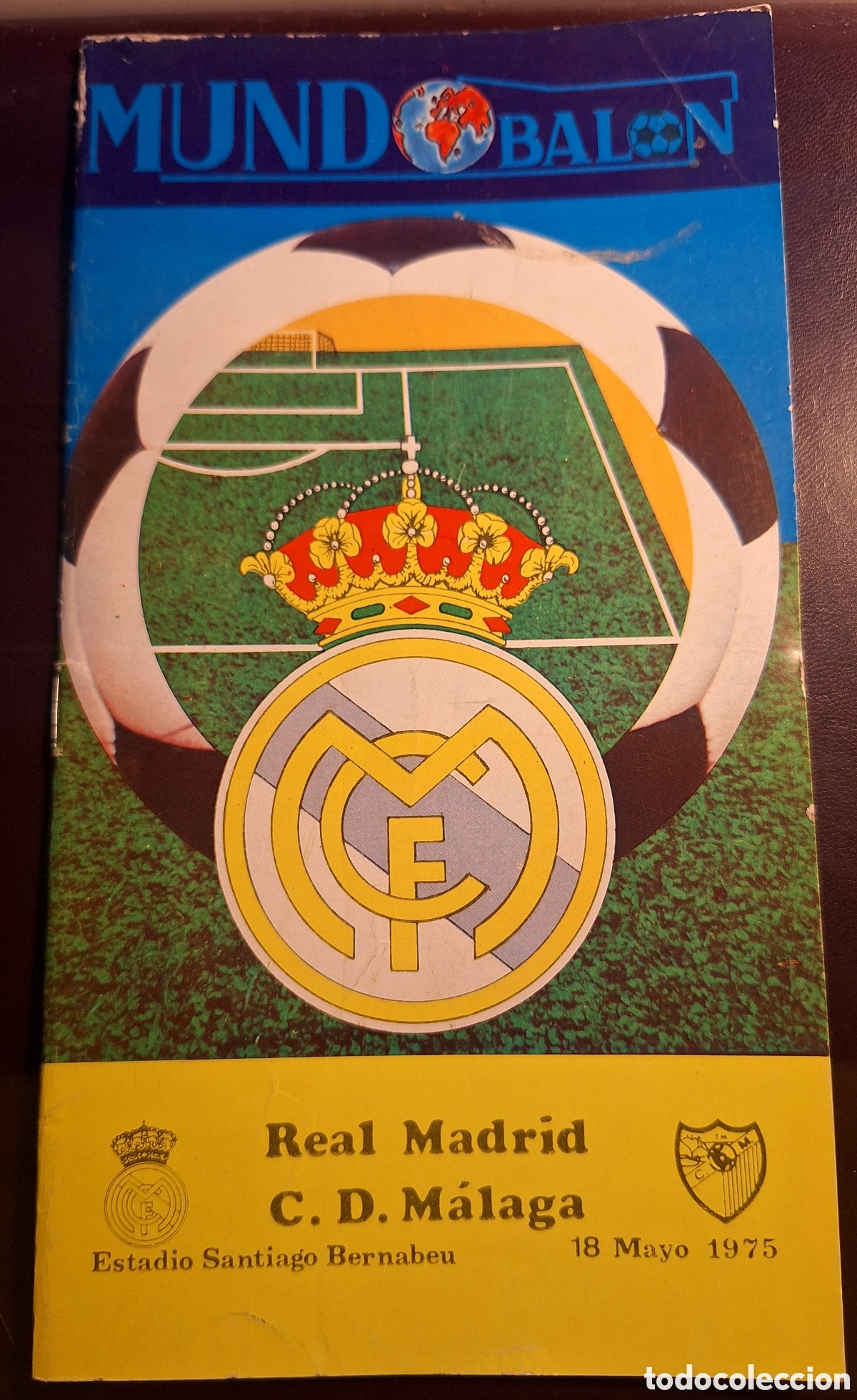 Coleccionismo deportivo: Programa Real Madrid M&aacute;laga 1975