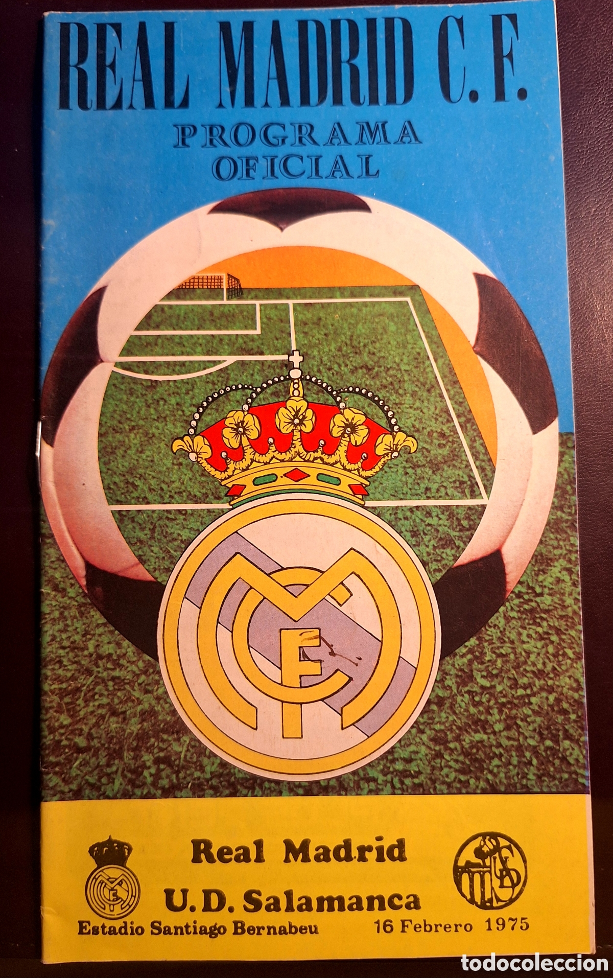 Coleccionismo deportivo: Programa Real Madrid Uni&oacute;n Deportiva Salamanca 1974 1975
