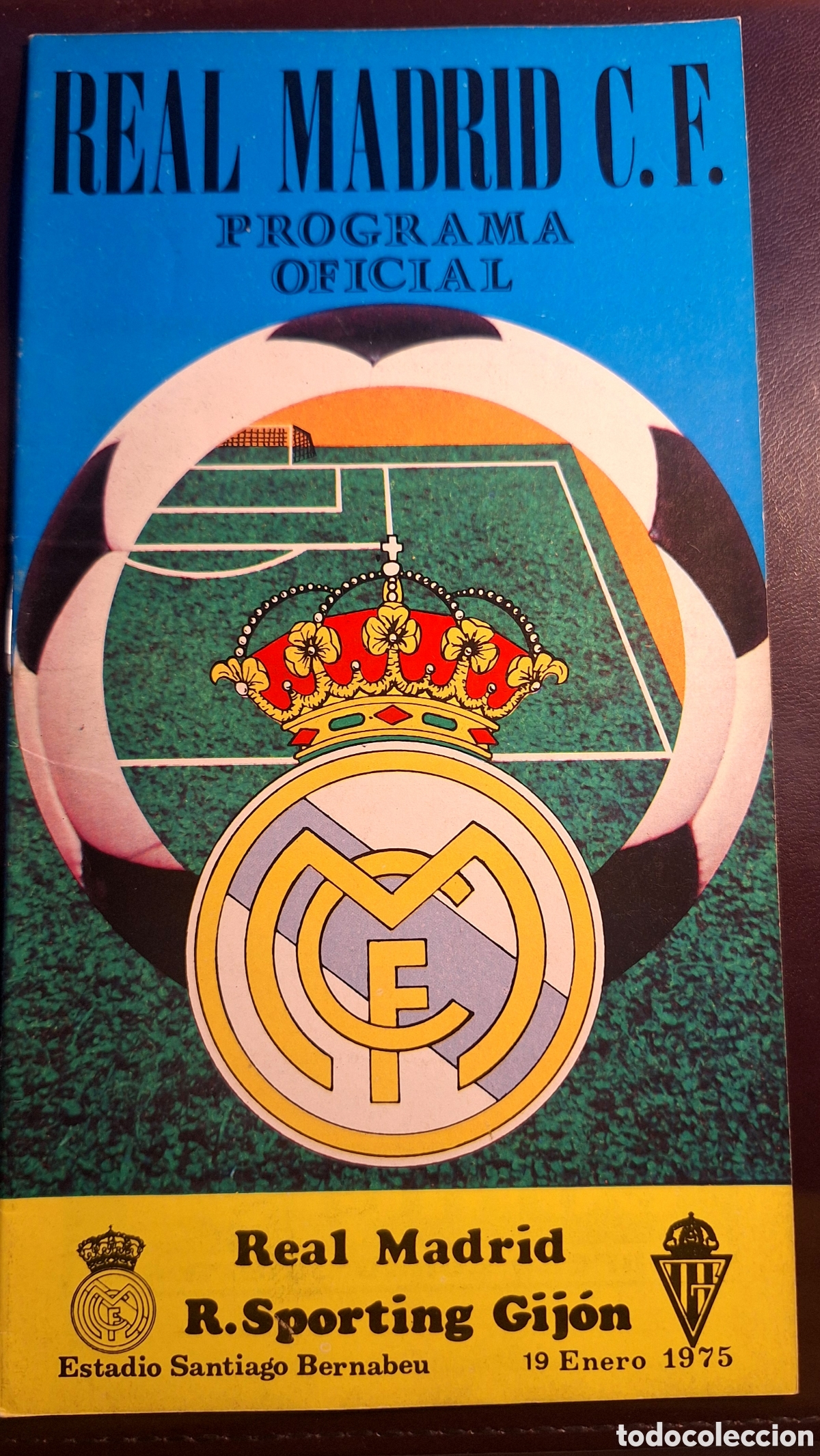 Coleccionismo deportivo: Programa real Madrid Sporting de Gij&oacute;n 1974-1975