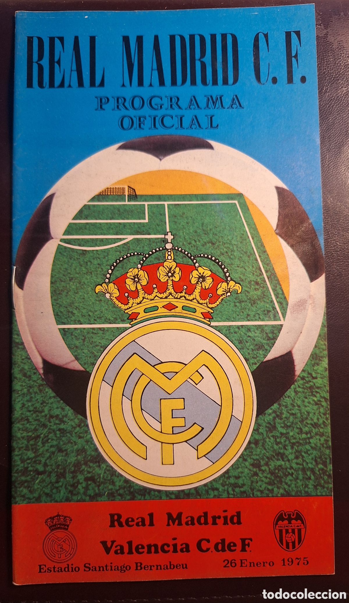 Colecionismo desportivo: Programa Real Madrid Valencia 1974-1975