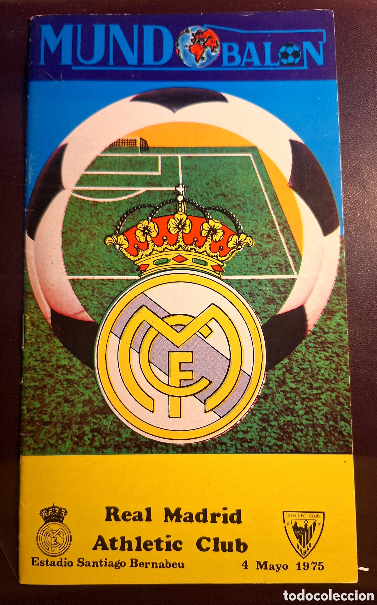 Colecionismo desportivo: Programa real Madrid Athletic Club de Bilbao 1974 1975