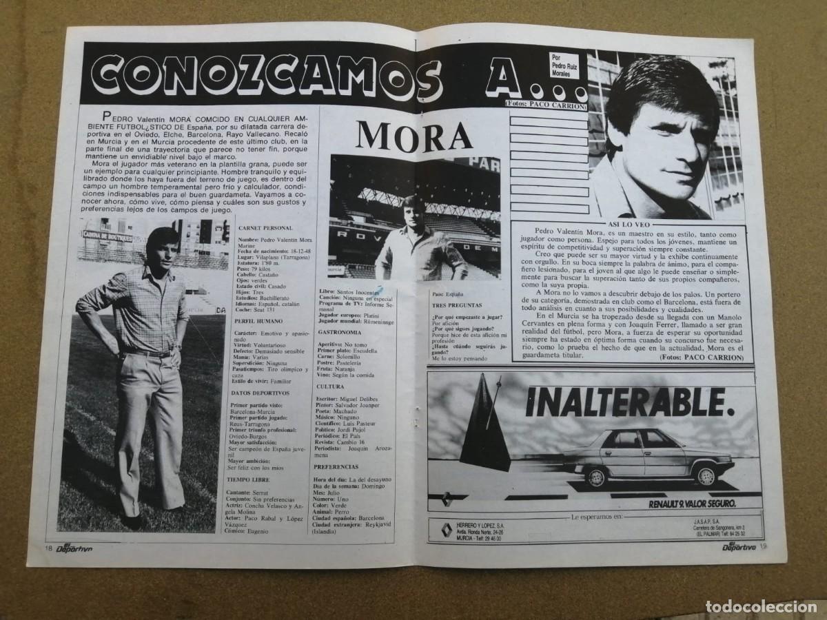 Colecionismo desportivo: REPORTAJE. CONOZCAMOS A MORA, PORTERO DEL BAR&Ccedil;A Y DEL REAL MURCIA