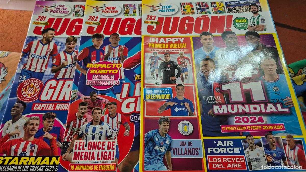 Coleccionismo deportivo: LOTE 3 DE REVISTAS JUGON N&ordm; 201, 202, 203. SOLO REVISTA CON LOS POSTERS