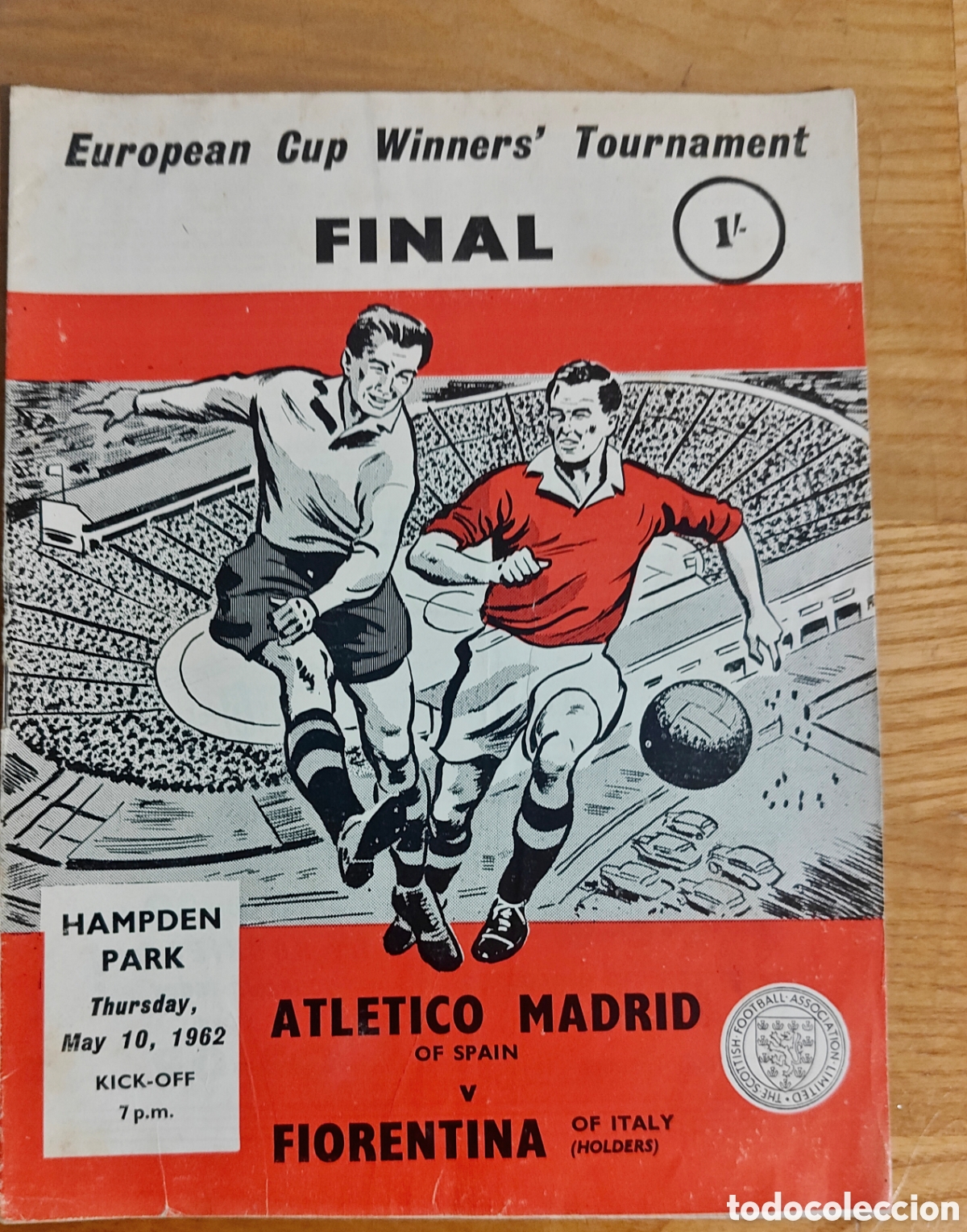 Coleccionismo deportivo: Programa final Atl&eacute;tico Madrid vs Fiorentina 1962 - Foto 1