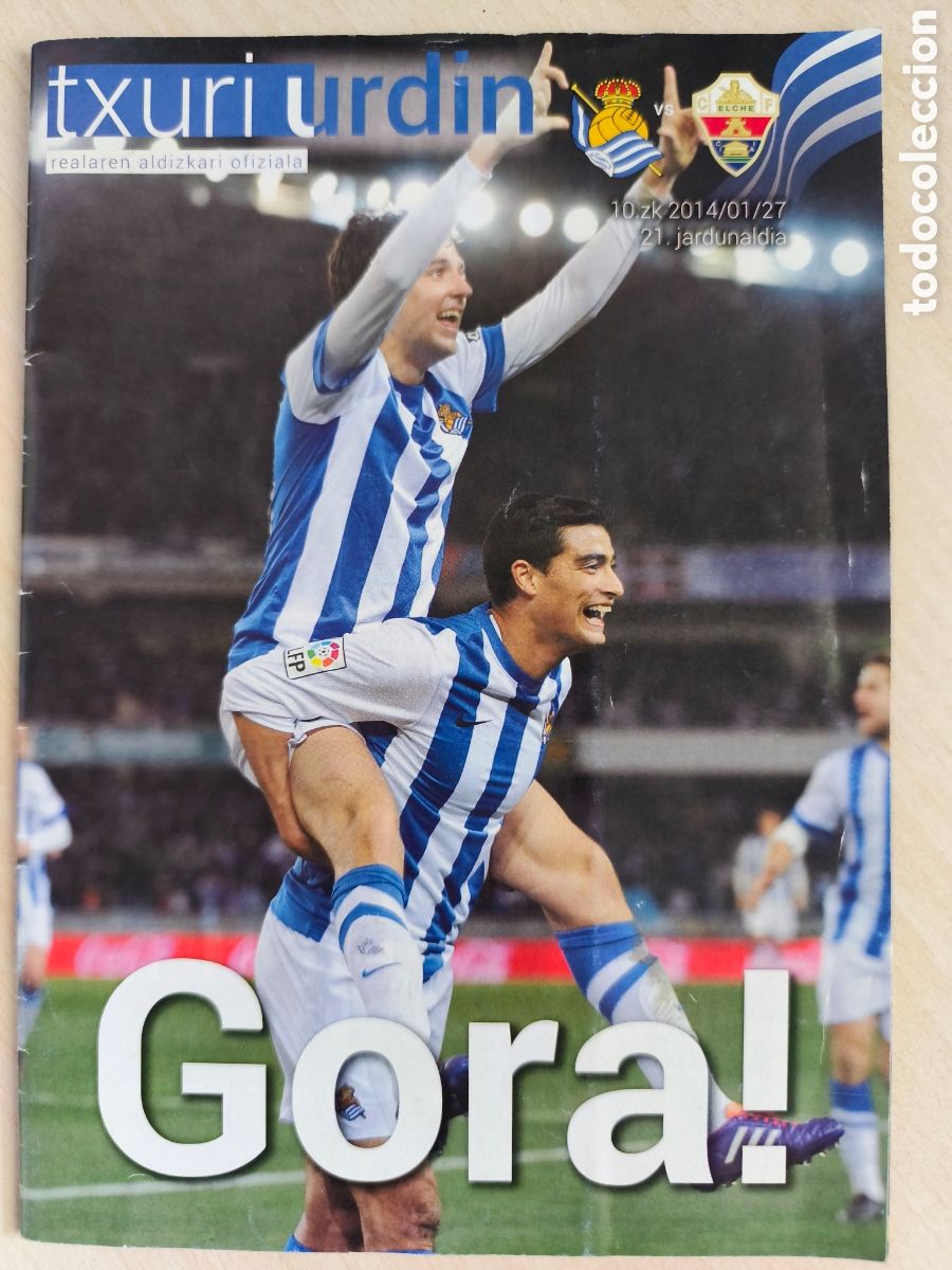 Coleccionismo deportivo: Programa F&uacute;tbol Real Sociedad - Elche CF Temprada 2013-2014