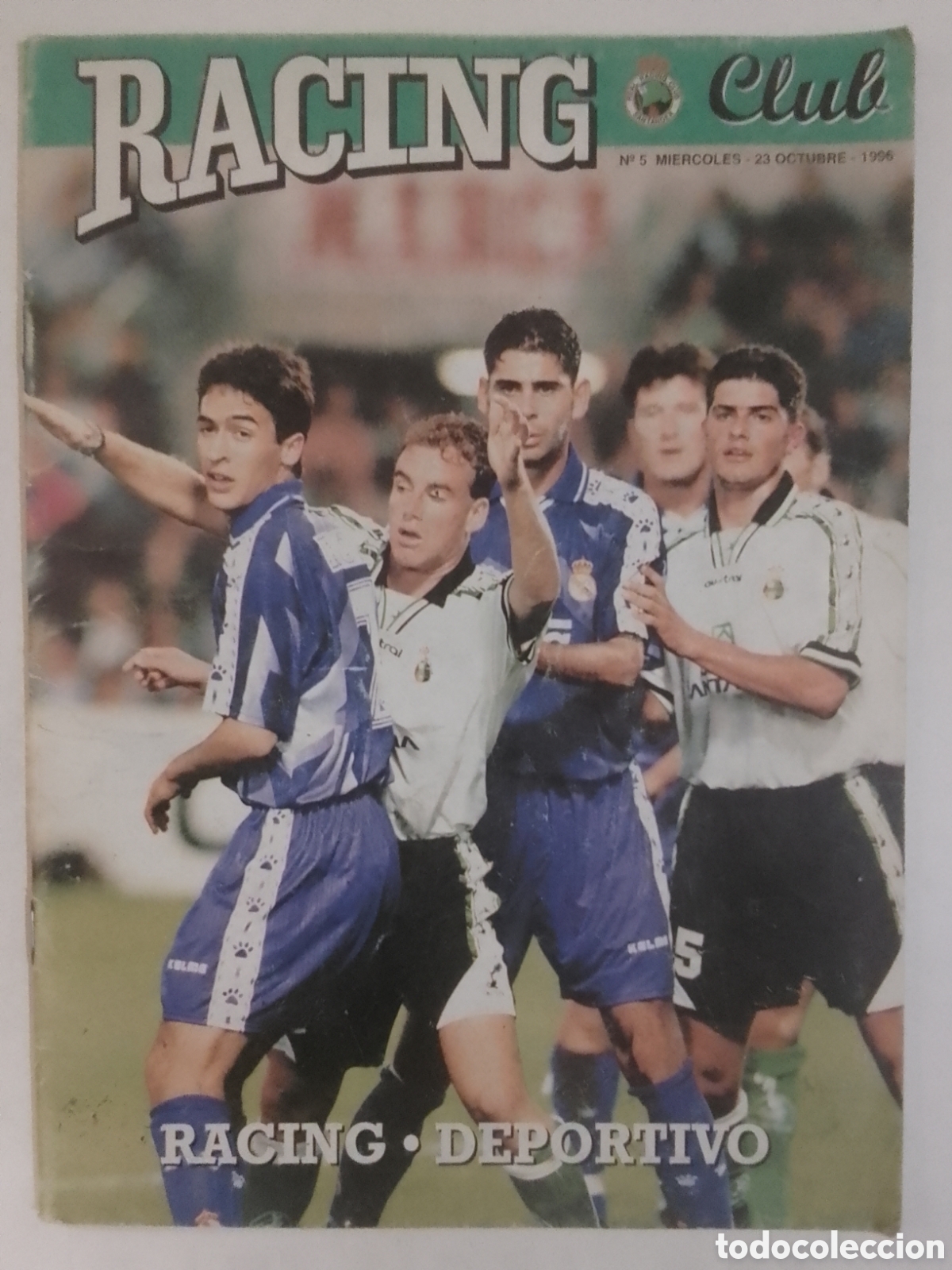 Coleccionismo deportivo: Revista programa Racing Club n&deg; 5 23 Octubre 1996 RACING &bull; DEPORTIVO.