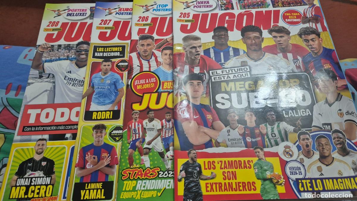Collezionismo sportivo: LOTE DE 4 REVISTAS JUGON N&ordm; 205, 206, 207, 208. SOLO REVISTA CON LOS POSTERS