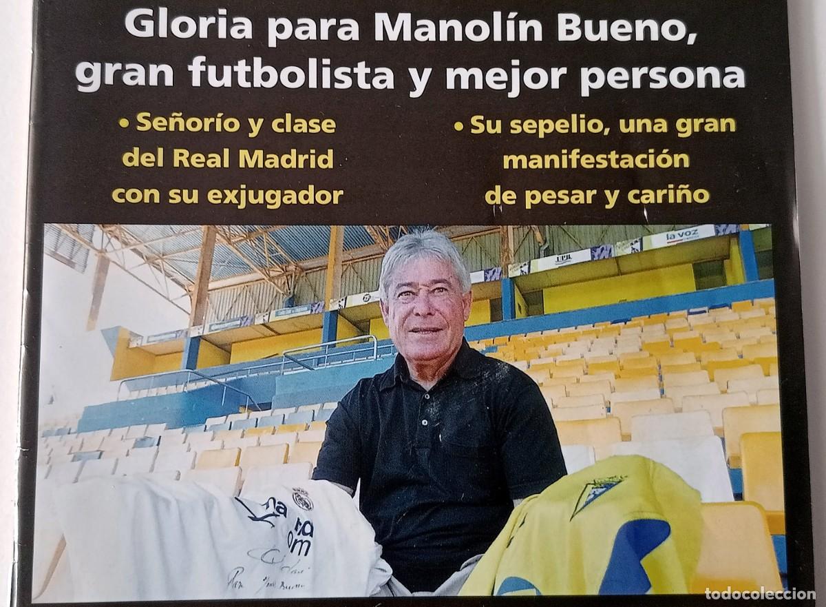 Coleccionismo deportivo: MANOL&Iacute;N BUENO (C&Aacute;DIZ C.F. - REAL MADRID) REPORTAJE REVISTA