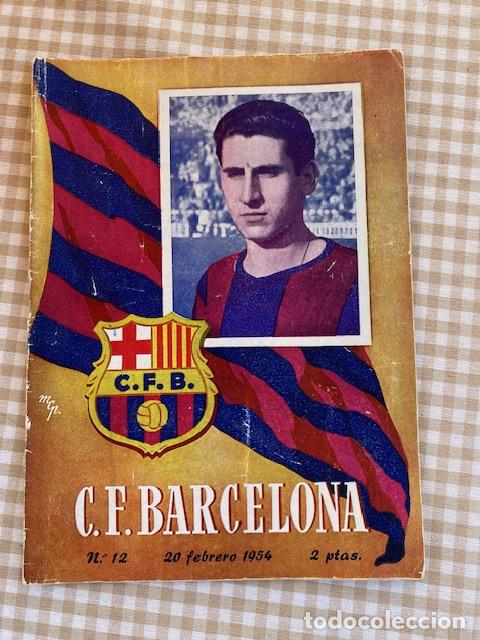 Sports collectibles: REVISTA BOLETIN F.C. BARCELONA , NUM 12 ,20 FEBRERO 1954. BAR&Ccedil;A - MADRID
