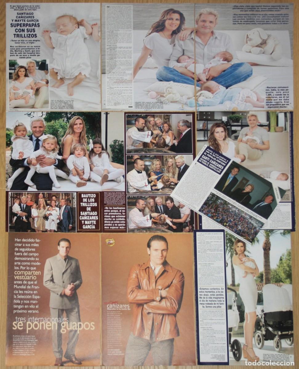 Collezionismo sportivo: SANTIAGO SANTI CA&Ntilde;IZARES lote prensa 1990s/00s fotos portero Valencia Real Madrid futbol recortes