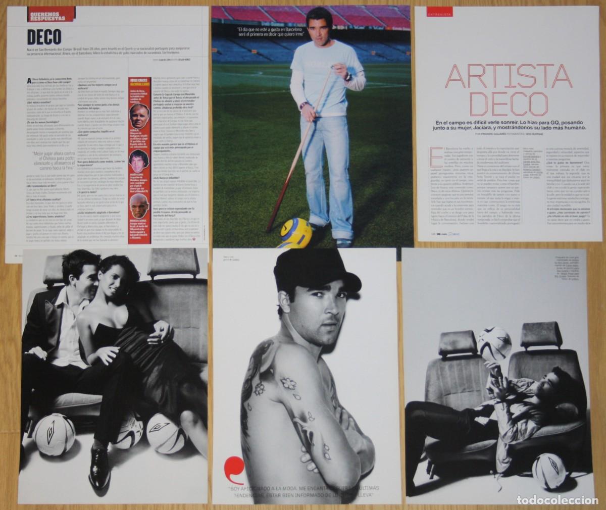 Sammelleidenschaft Sport: DECO lote prensa clippings 2000s futbol Jaciara Porto FC Barcelona Chelsea Brasil Portugal