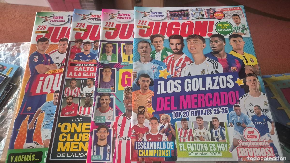 Coleccionismo deportivo: LOTE DE 4 REVISTAs JUGON N&ordm; 222, 223, 224, 225. SOLO REVISTA CON LOS POSTERS