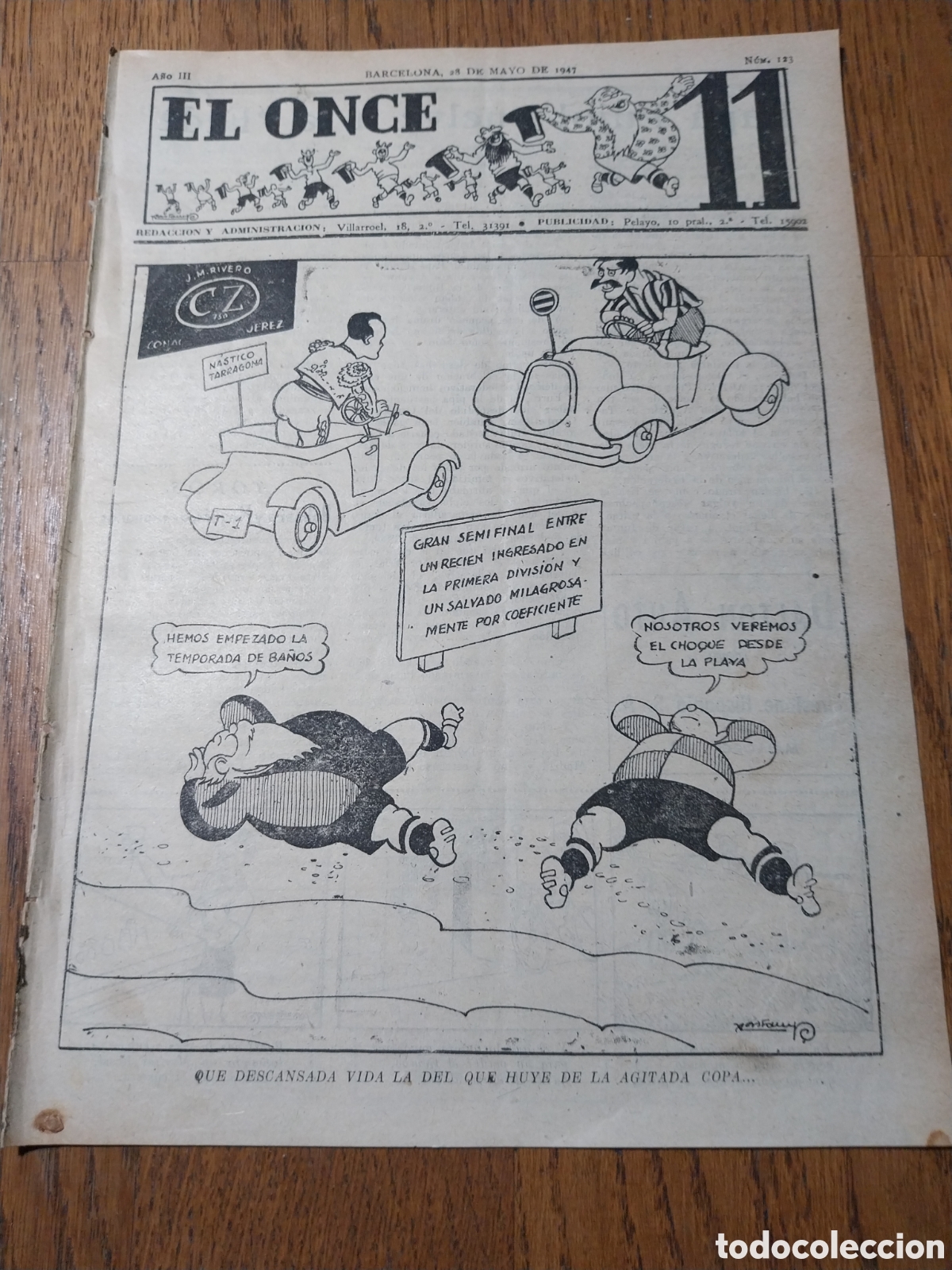 Sammelleidenschaft Sport: EL ONCE 1947 TARRAGONA ESPA&Ntilde;OL SEMIFINAL COPA. BALMA&Ntilde;A Y NOGUES OVACIONADOS