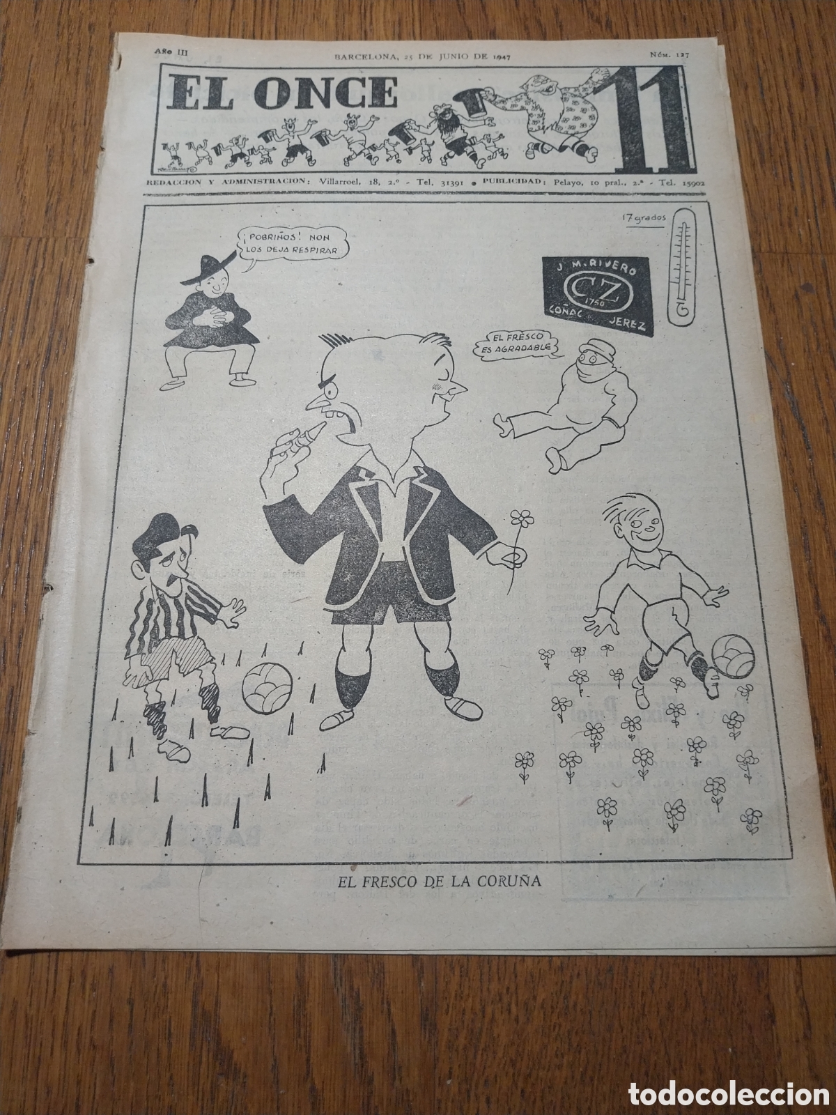 Sammelleidenschaft Sport: EL ONCE 1947 REAL MADRID CAMPEON DE COPA EN LA PR&Oacute;RROGA ANTE EL ESPA&Ntilde;OL .