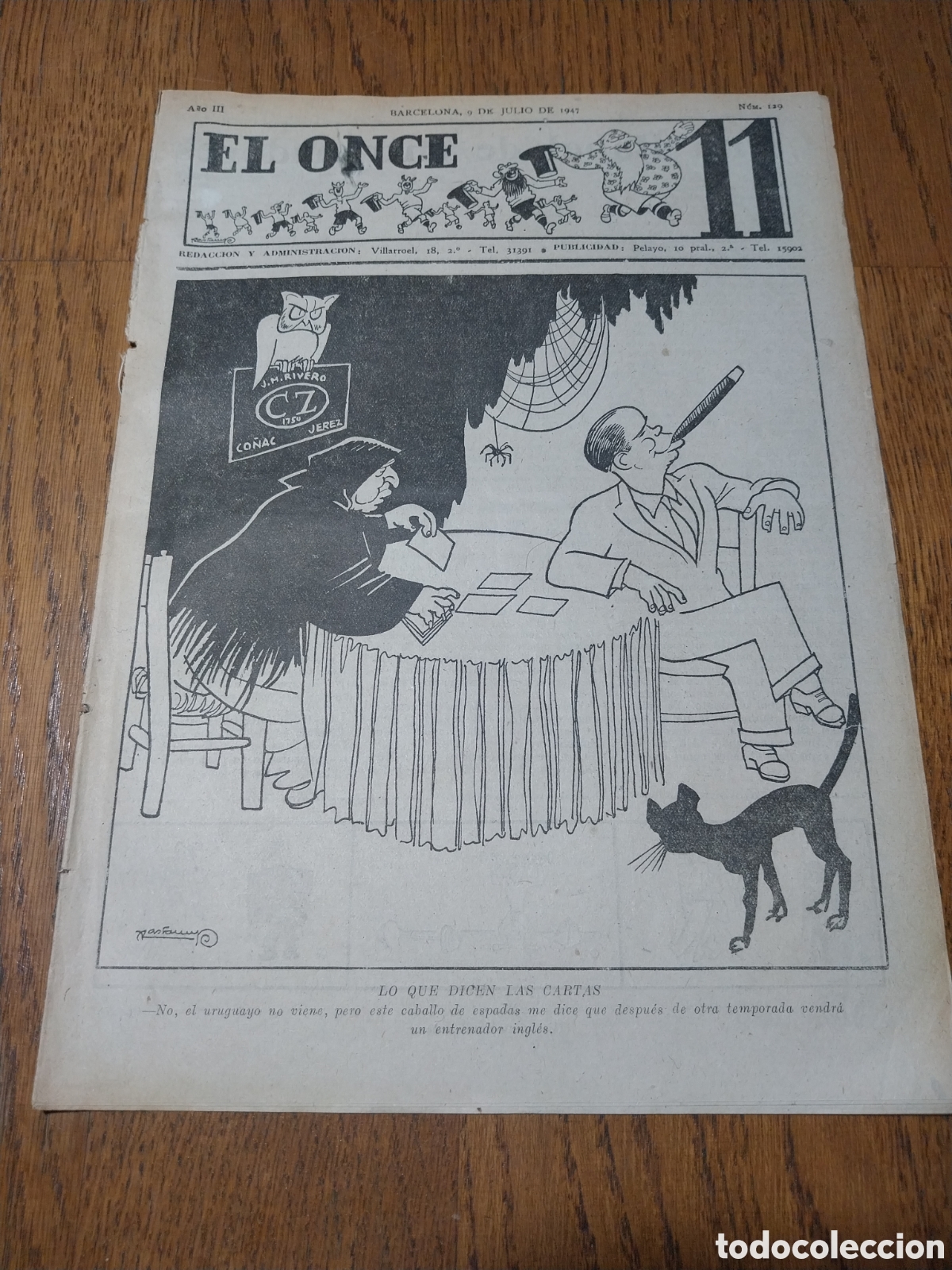 Collectionnisme sportif: EL ONCE 1947 HABLAN CINCO ARBITROS . EL SOCIO NUMERO UNO DEL ESPA&Ntilde;OL.