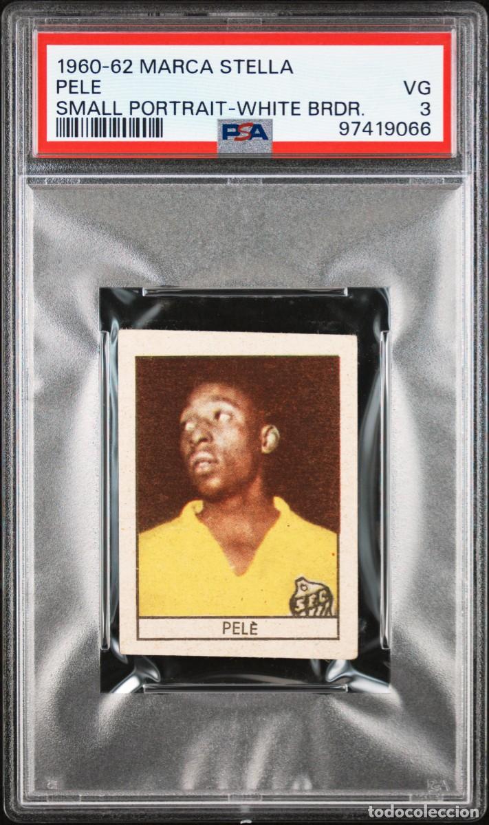 Sammelleidenschaft Sport: Pele Small Portrait White Border Marca Stella 1960 1962 PSA 3