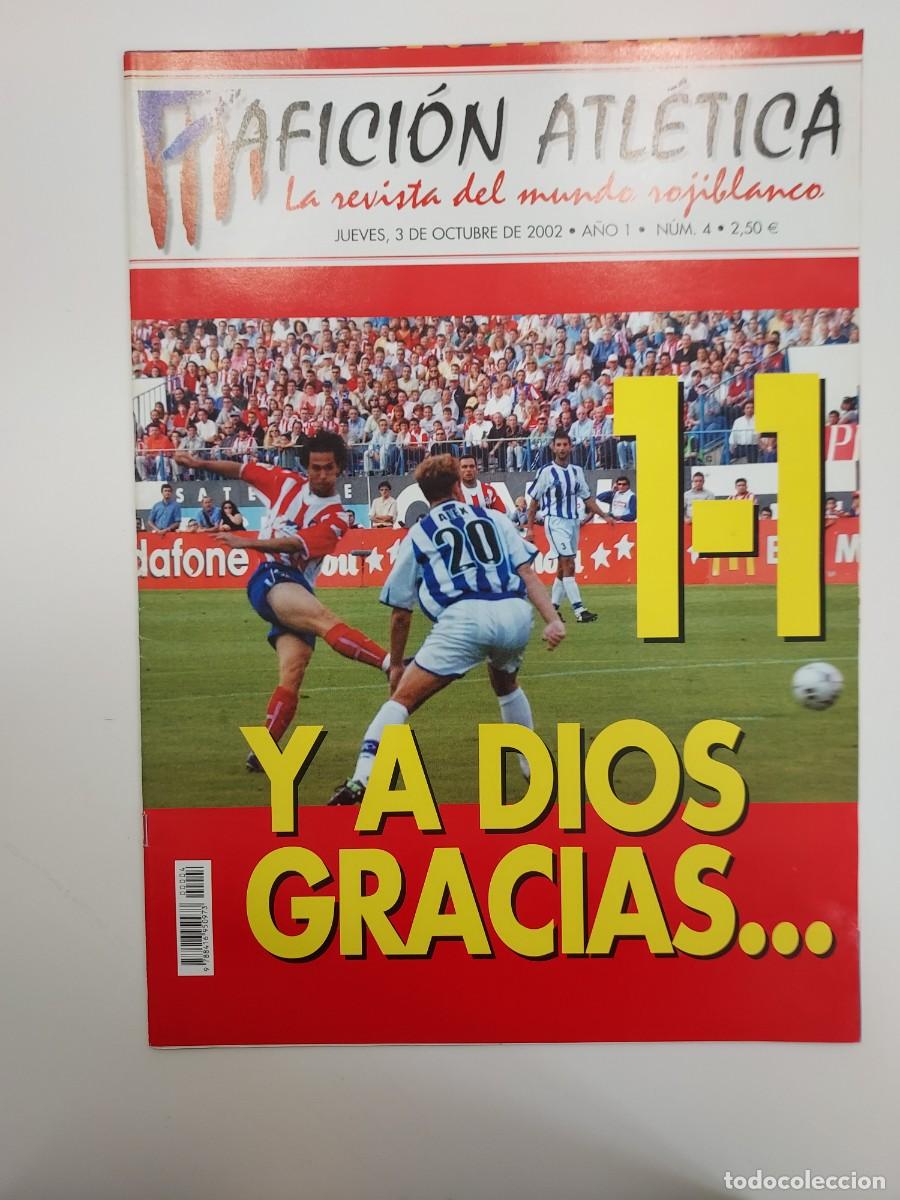 Sammelleidenschaft Sport: ATLETICO DE MADRID. REVISTA AFICION ATLETICA N&ordm; 4. 2002. 2 POSTER, FALTA 1. POSTER FUTRE. MANOLETE