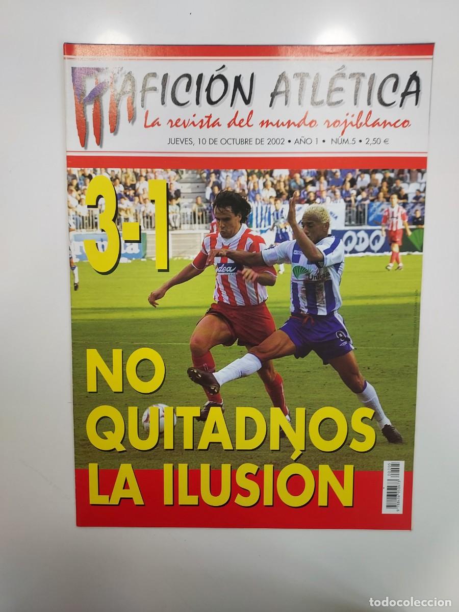 Sammelleidenschaft Sport: ATLETICO DE MADRID. REVISTA AFICION ATLETICA N&ordm; 5. 2002. SOLO 1 POSTER. FEMINAS ESCUDERO VILLALON